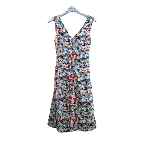 Carmen Marc Valvo Dresses & Skirts - Carmen Marc Valvo Watercolor Pattern Keyhole Dress